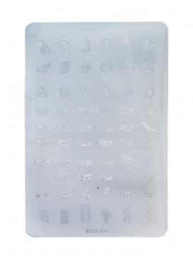Пластина пластикова для стемпінгу, велика (9,5x14,5 см) SCK-10