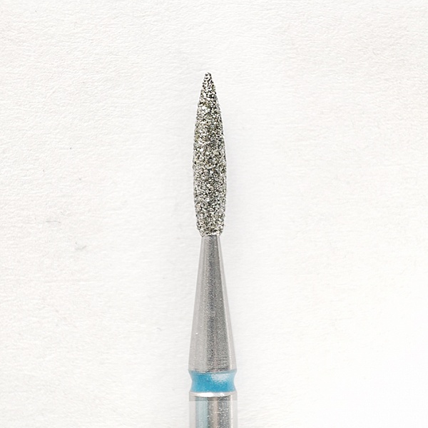 Алмазна фреза полум'я з гострим кінчиком IQ Nails (243.524.016), синя  №1