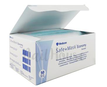Медичні маски Medicom SafeMask Economy Блакитніі, 50шт