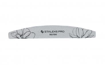 Пилка для нігтів мінеральна, півмісяць STALEKS PRO EXPERT 40 (80/100 грит)