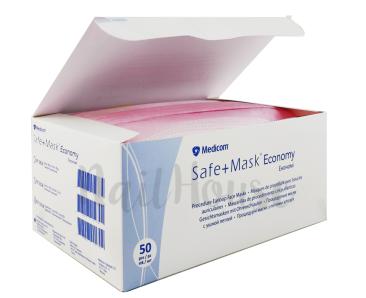 Медичні маски Medicom SafeMask Economy Рожеві, 50шт