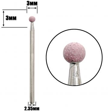 Корундова фреза сферична (шар) NH24, рожева