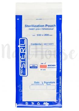 Крафт-пакети Steril 100x200 з індикатором (комбіновані прозорі), 100 шт.
