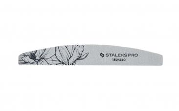 Пилка для нігтів мінеральна, півмісяць STALEKS PRO EXPERT 40 (150/240 грит)