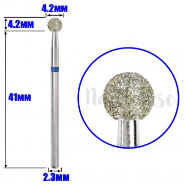 Алмазна фреза сфера (куля), Кміз (001.524.042), синя