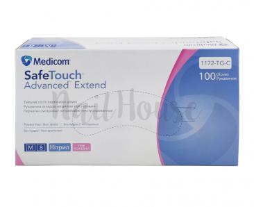 Рукавички нітрилові неопудрені Medicom SafeTouch Pink, розмір М, 100 шт