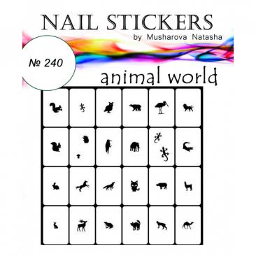 Трафарети-наклейки для nail-art №240