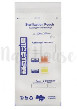 Крафт-пакети Steril 100x200 з індикатором (білі), 100 шт.