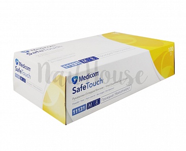Рукавички вінілові неопудрені Medicom SafeTouch Clear, розмір M, 100 шт