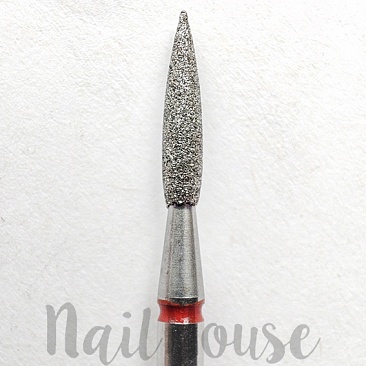 Алмазна фреза подовжене полум'я з гострим кінчиком IQ Nails (242.514.021), червона