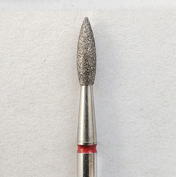 Алмазна фреза полум'я з гострим кінчиком IQ Nails (243.514.023), червона