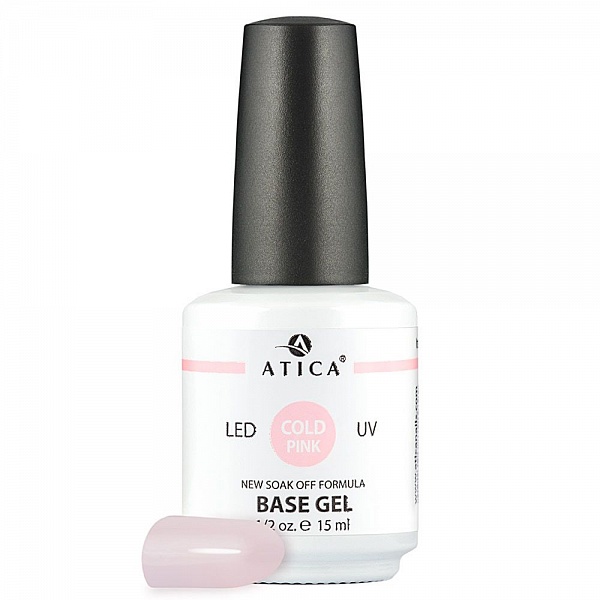 Каучукова камуфлююча база Atica Cold Pink, 15 мл №0