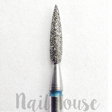 Алмазна фреза подовжене полум'я з гострим кінчиком IQ Nails (242.524.021), синя
