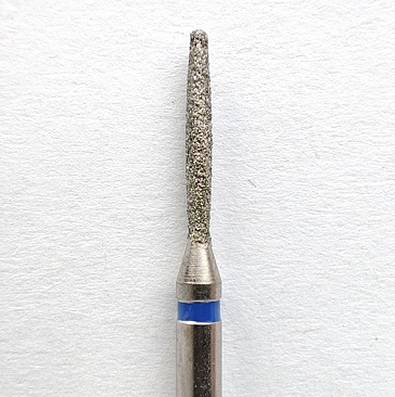 Алмазна фреза полум'я подовжене з тупим кінчиком Владміва (244.524.014), синя