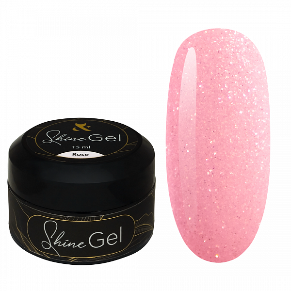 Рідкий гель для зміцнення нігтів F.O.X Shine Gel Rose, 15 мл №0