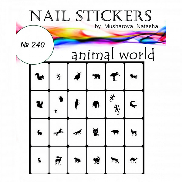 Трафарети-наклейки для nail-art №240 №0