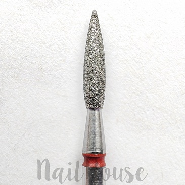 Алмазна фреза подовжене полум'я з гострим кінчиком IQ Nails (242.514.023), червона