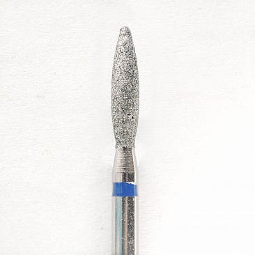 Алмазна фреза полум'я подовжене з тупим кінчиком Владміва (244.524.025), синя