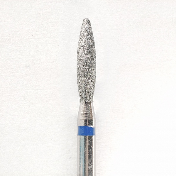 Алмазна фреза полум'я подовжене з тупим кінчиком Владміва (244.524.025), синя №1