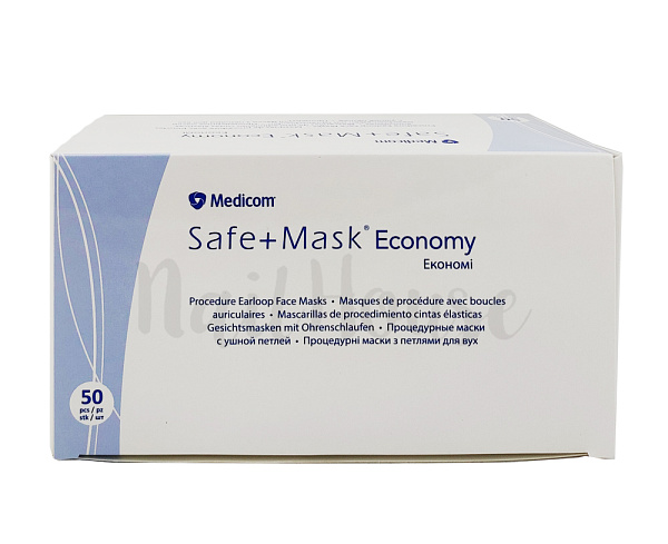 Медичні маски Medicom SafeMask Economy Блакитніі, 50шт №1