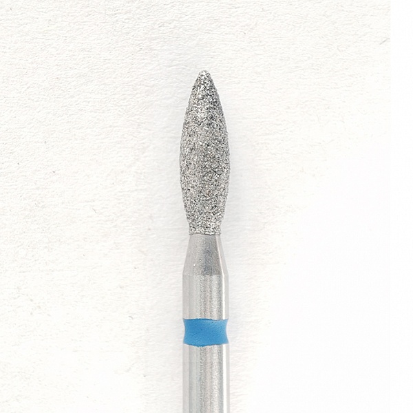 Алмазна фреза полум'я з гострим кінчиком Кміз (243.524.025), синя №1