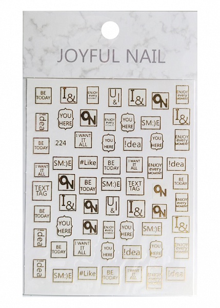 Гнучкі наліпки Joyful Nail для дизайну нігтів (№224) №0