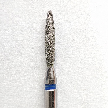Алмазна фреза полум'я подовжене з тупим кінчиком Владміва (244.524.021), синя