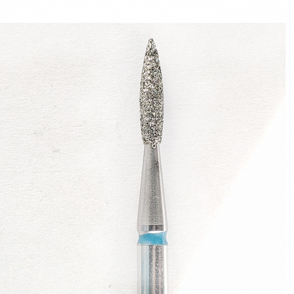Алмазна фреза полум'я з гострим кінчиком IQ Nails (243.524.018), синя №1