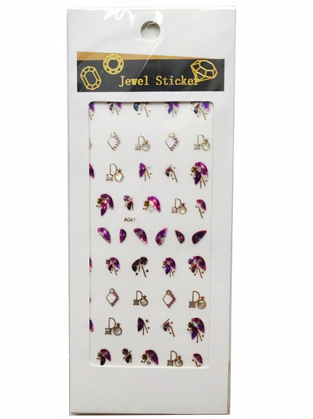 Об'ємний слайдер для дизайну нігтів Jewel Sticker (А-061) №0